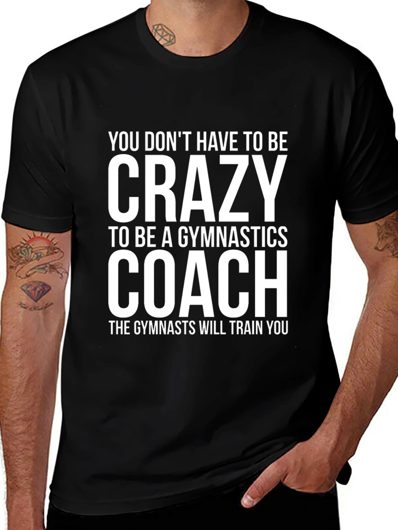 Crazy Gymnastics Coach Graphic T-Shirt