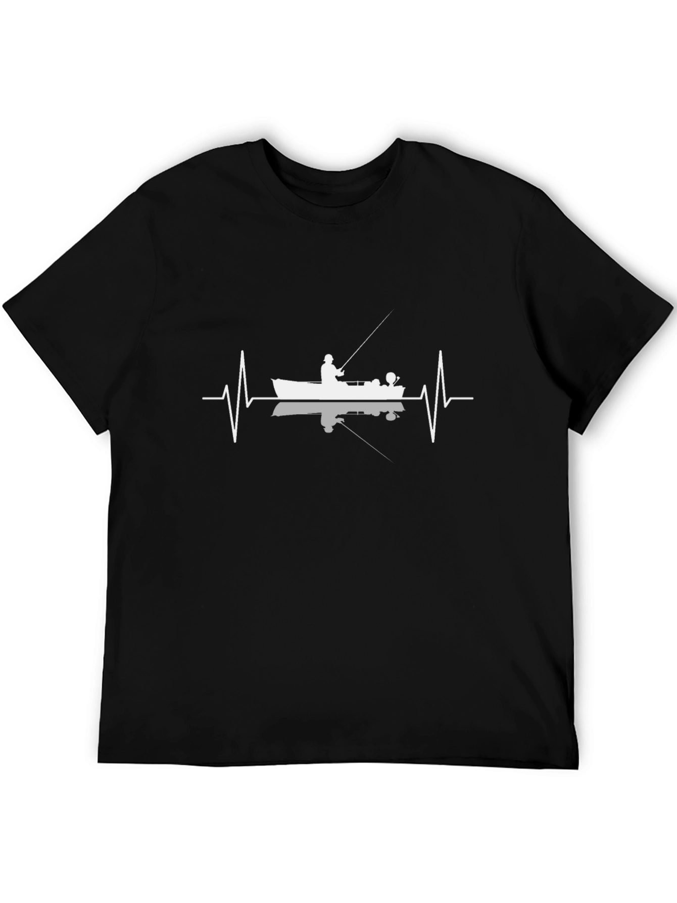 Fishing Heartbeat T-Shirt - Angler Design