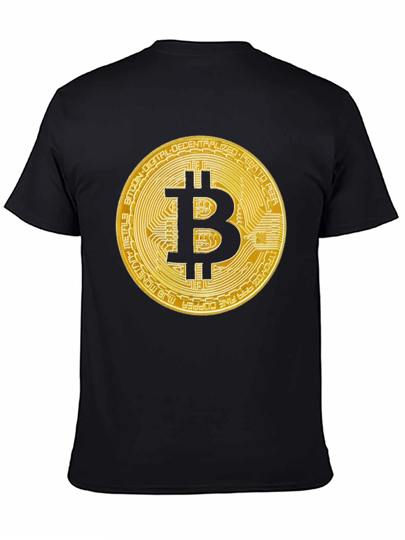 Bitcoin Crypto Currency Black T-Shirt