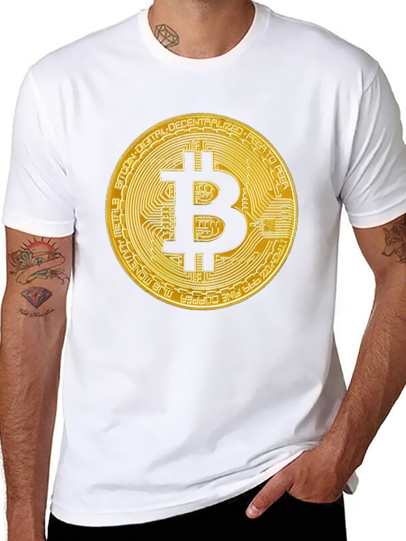 Bitcoin Crypto Currency Black T-Shirt