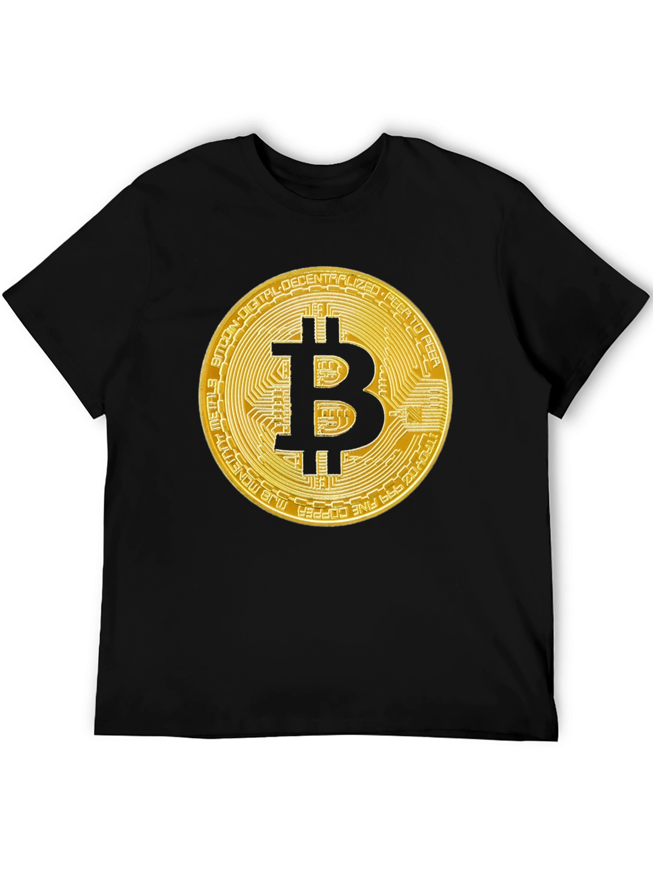 Bitcoin Crypto Currency Black T-Shirt
