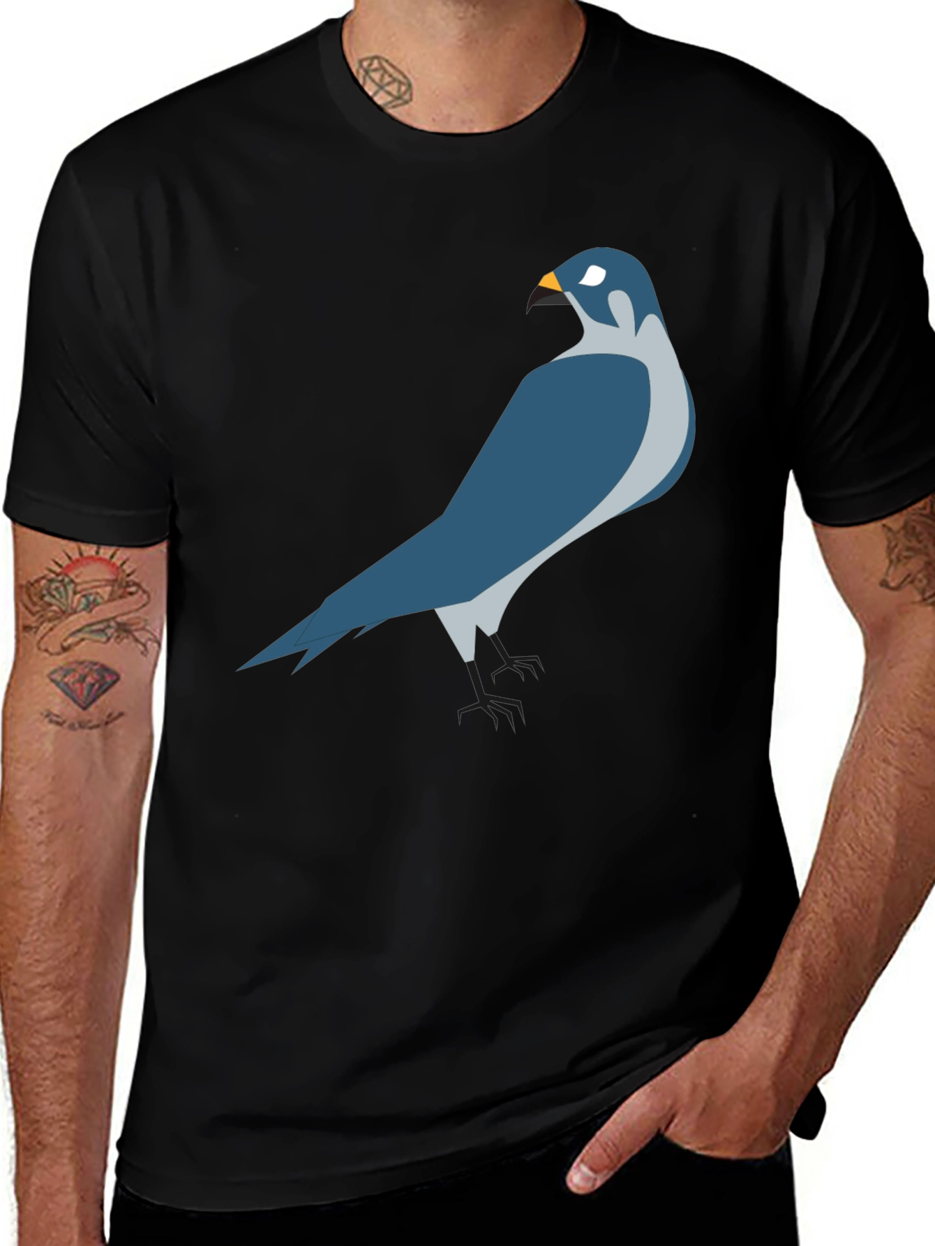 Falcon Graphic Tee - Modern Bird Print