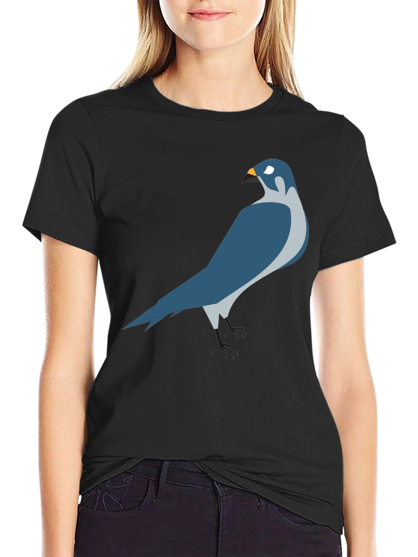Falcon Graphic Tee - Modern Bird Print