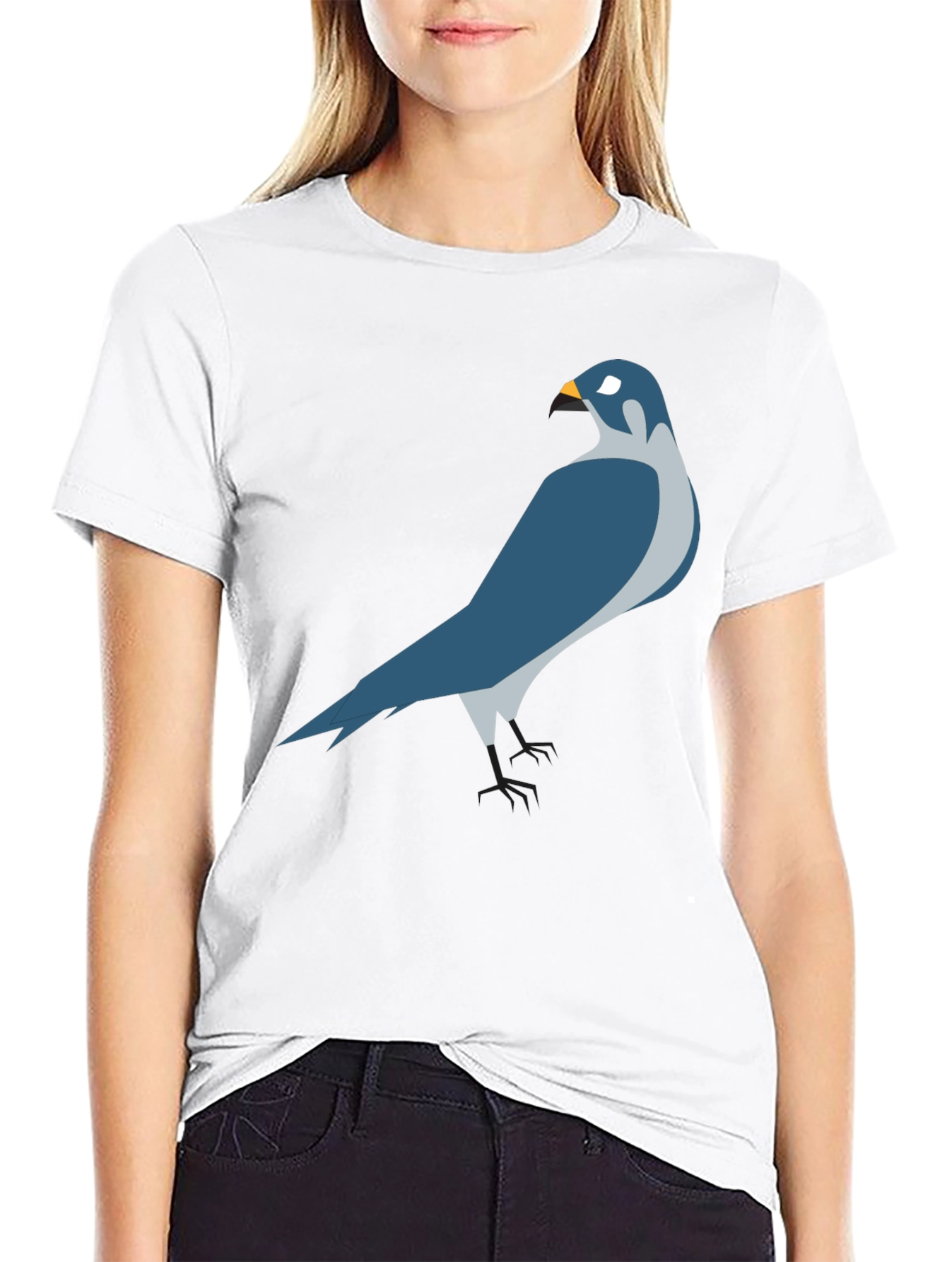 Falcon Graphic Tee - Modern Bird Print