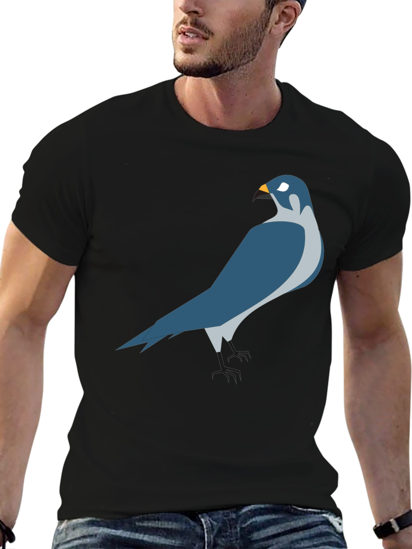 Falcon Graphic Tee - Modern Bird Print