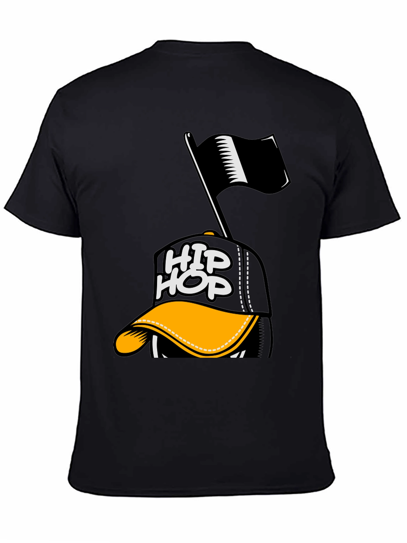Hip Hop Cap Graphic T-Shirt