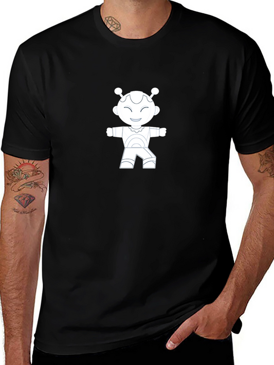 Robot Graphic Black T-Shirt