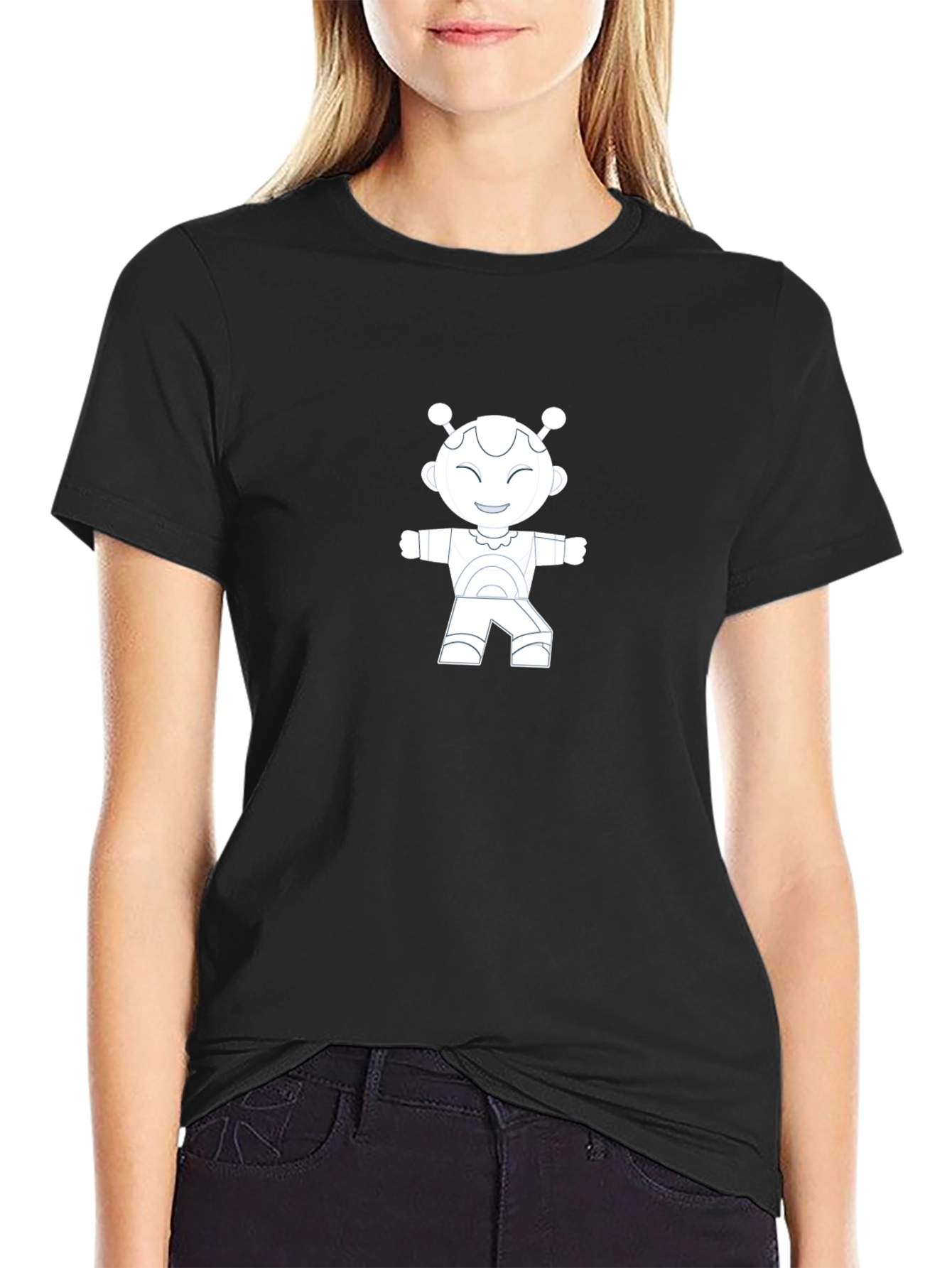 Robot Graphic Black T-Shirt