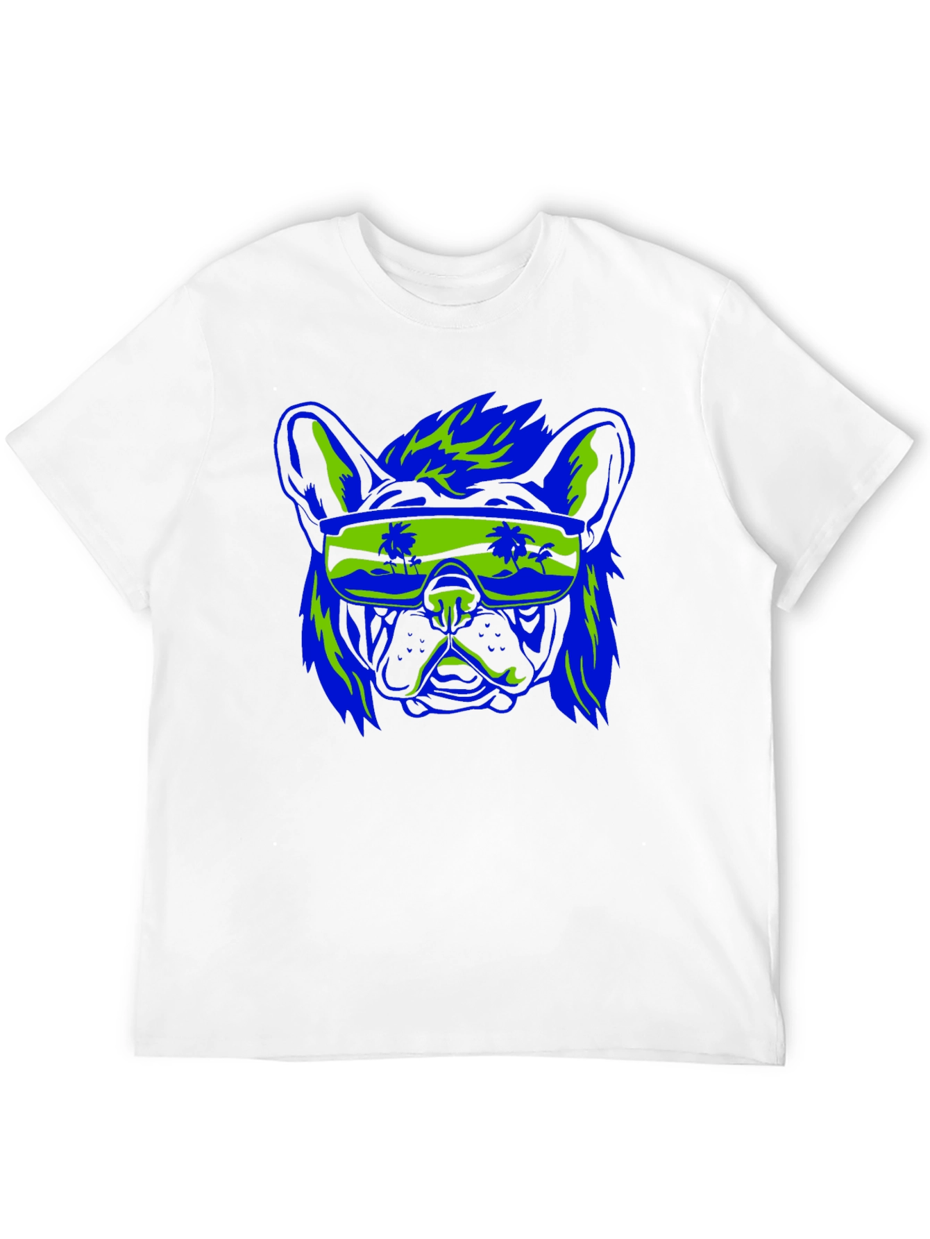 Cool Dog Graphic Tee - Retro Vibe Black Shirt
