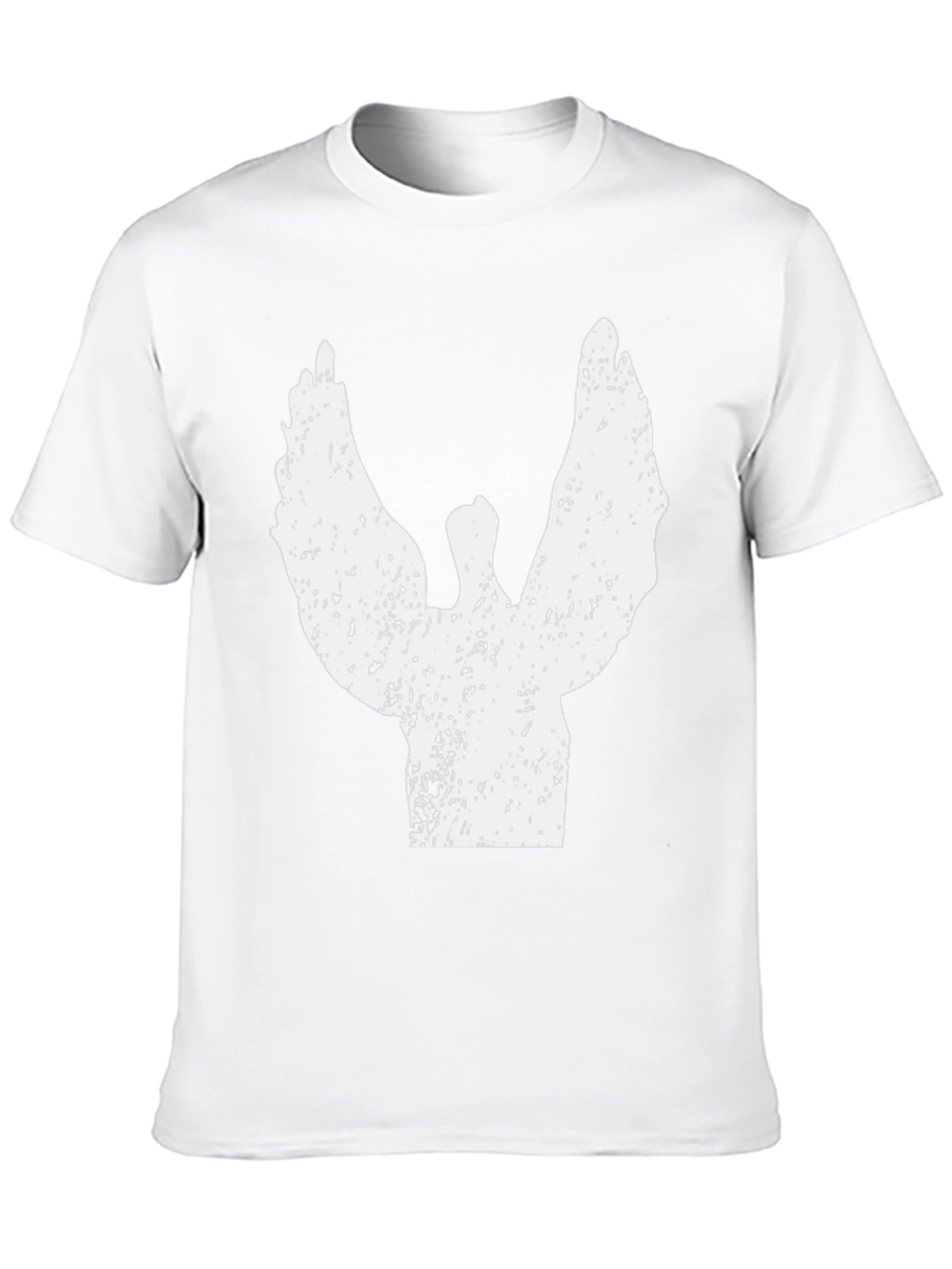 Grunge Angel Wings Graphic Black Tee