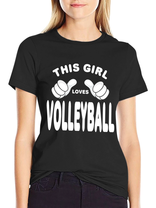 Volleyball Lovers Black T-Shirt