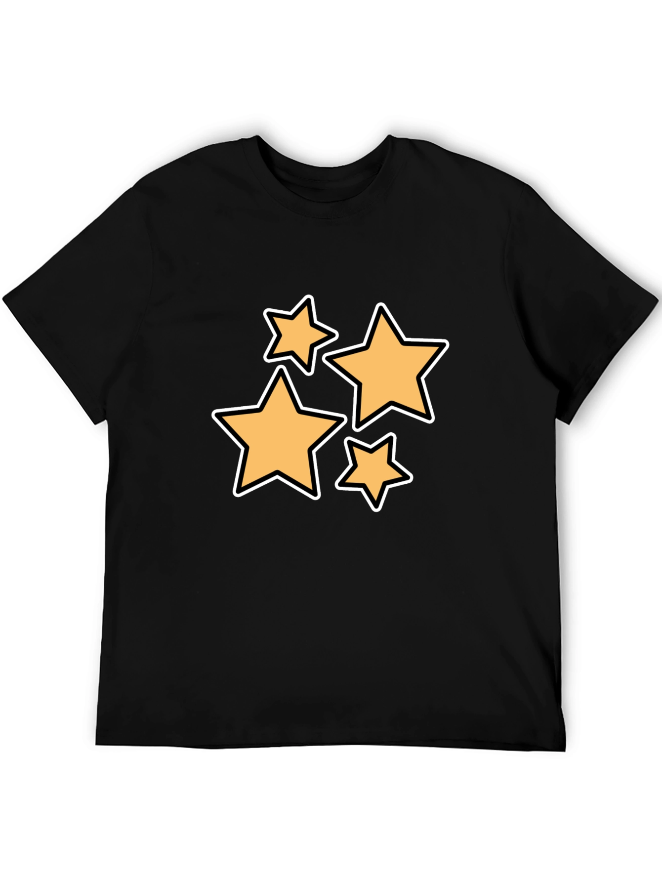 Stylish Black T-Shirt with Star Design