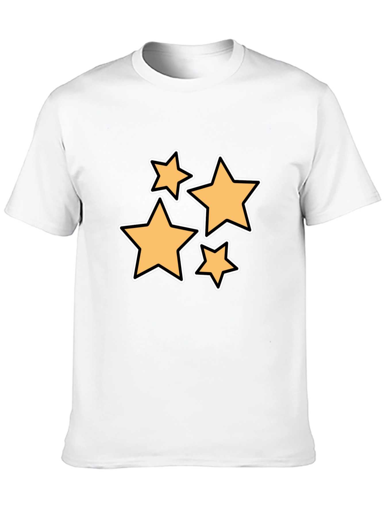 Stylish Black T-Shirt with Star Design