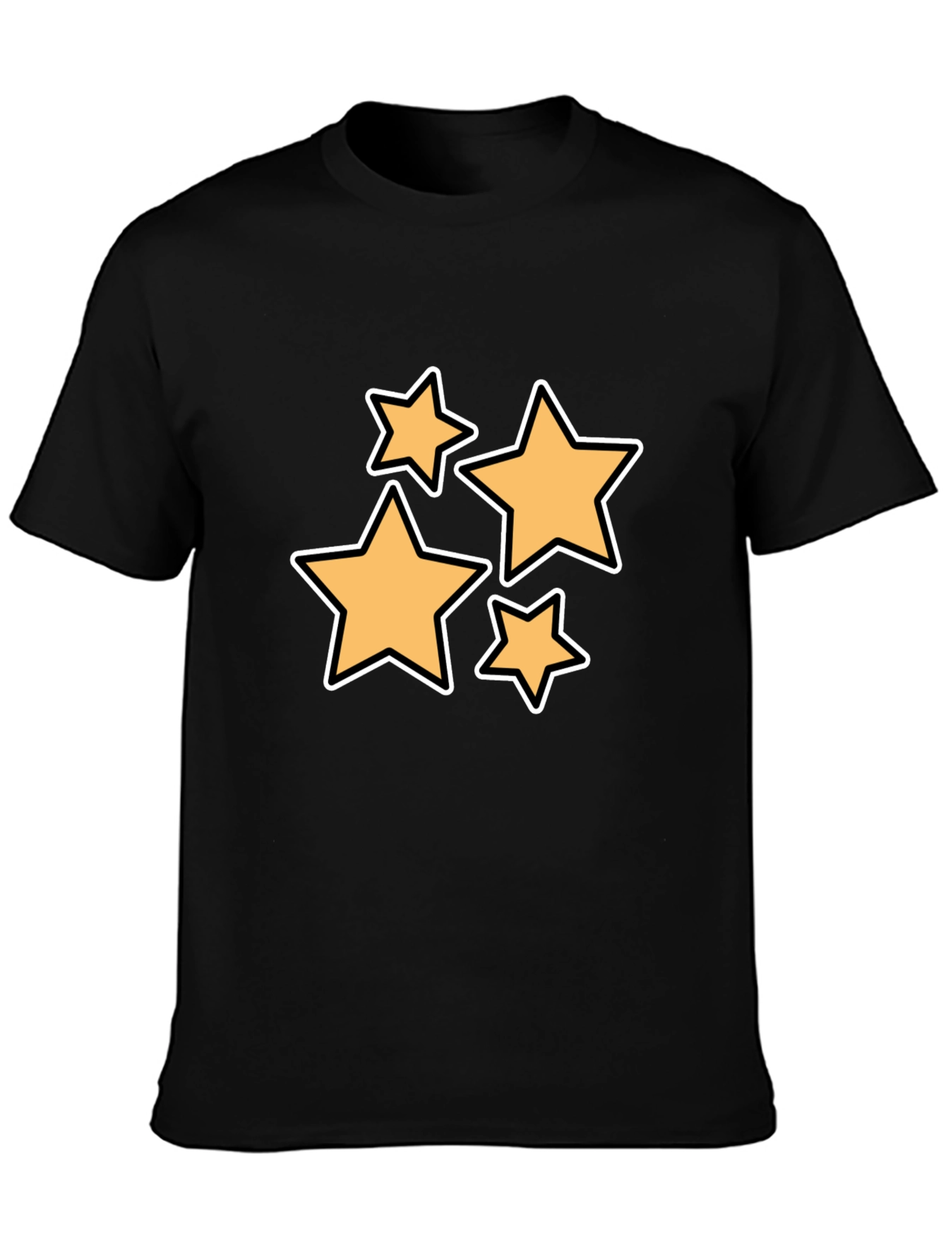 Stylish Black T-Shirt with Star Design