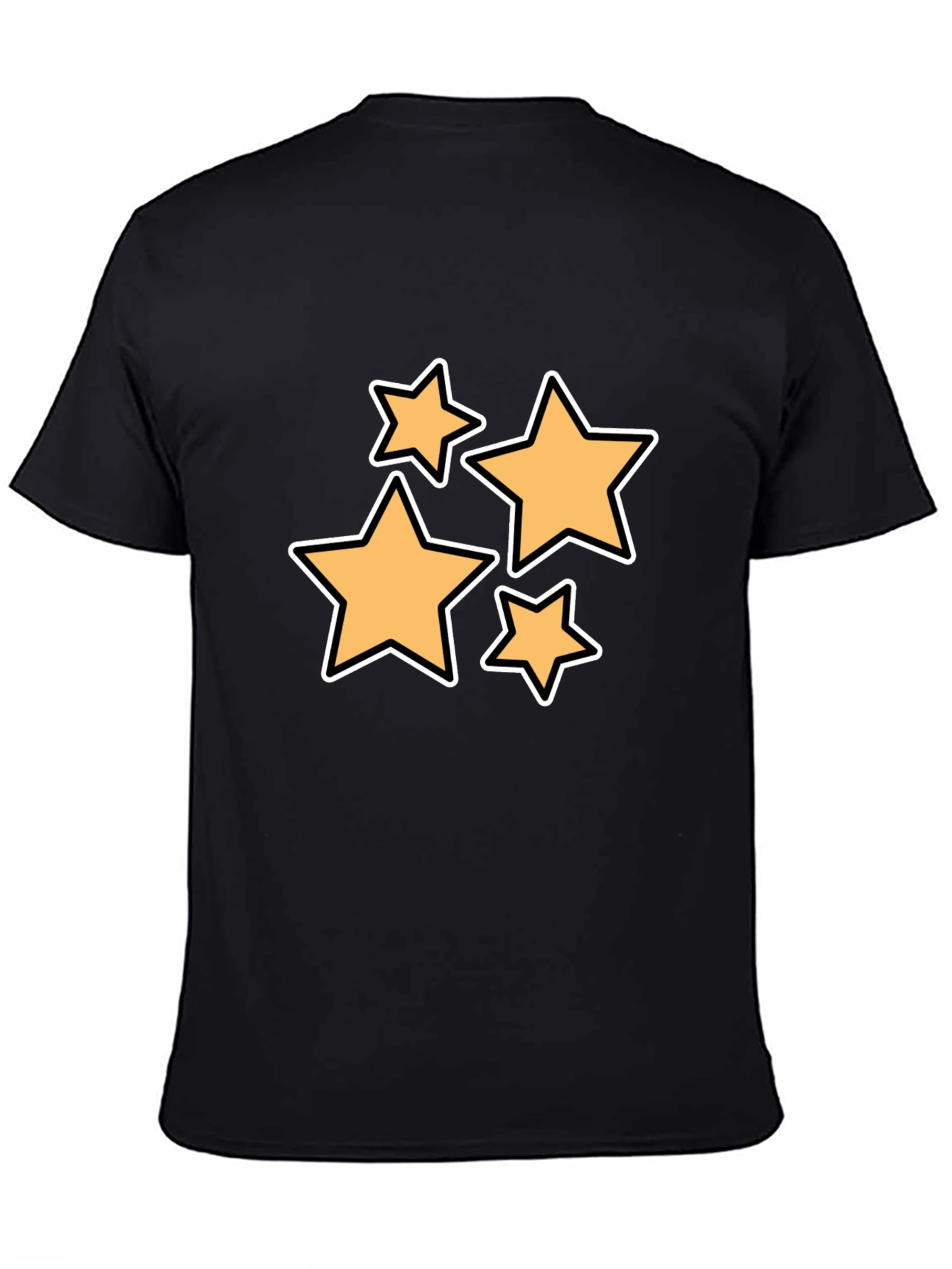 Stylish Black T-Shirt with Star Design