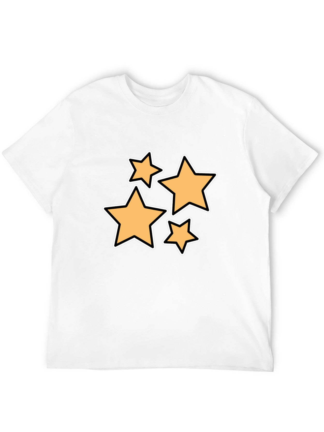 Stylish Black T-Shirt with Star Design