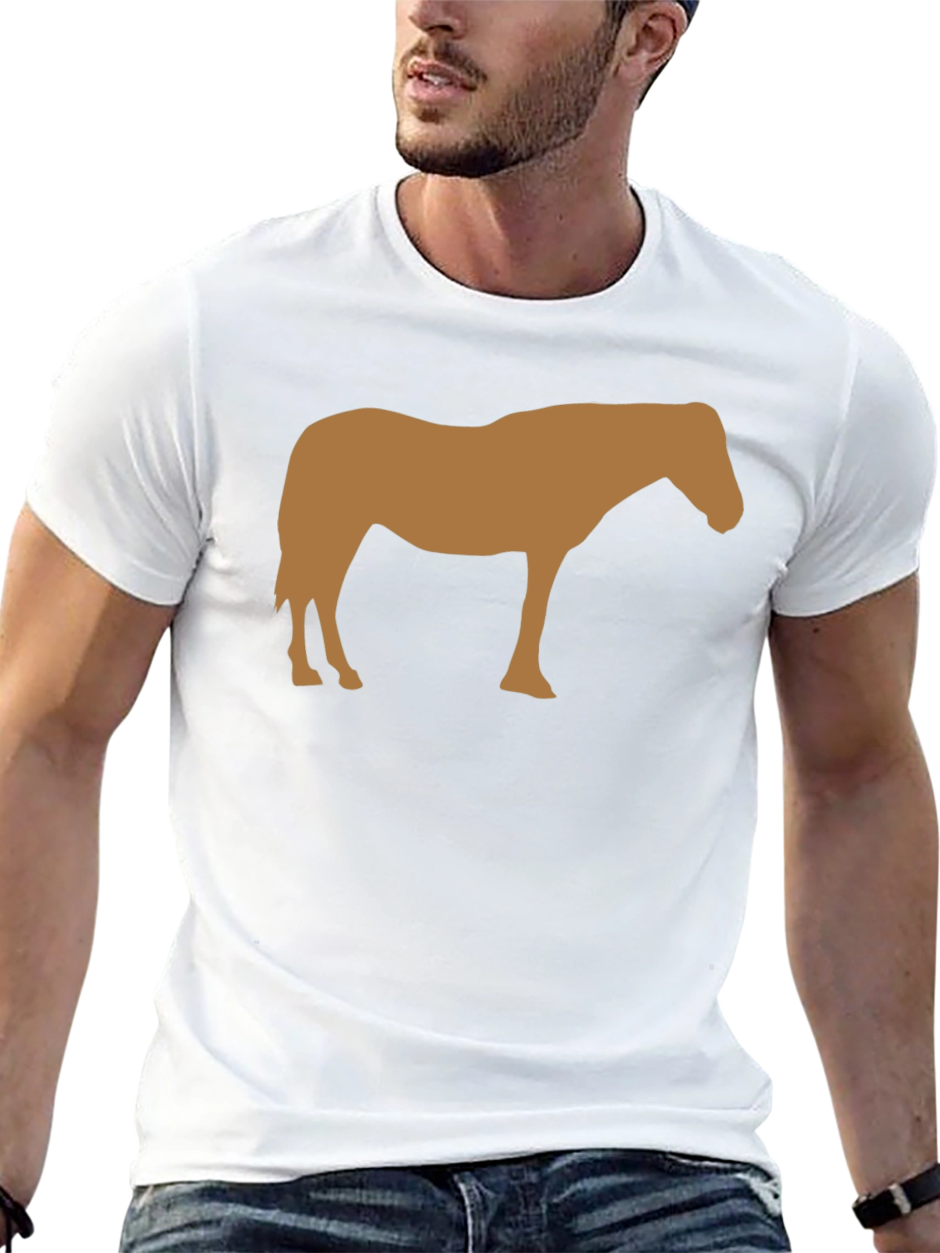 Horse Silhouette Black T-Shirt