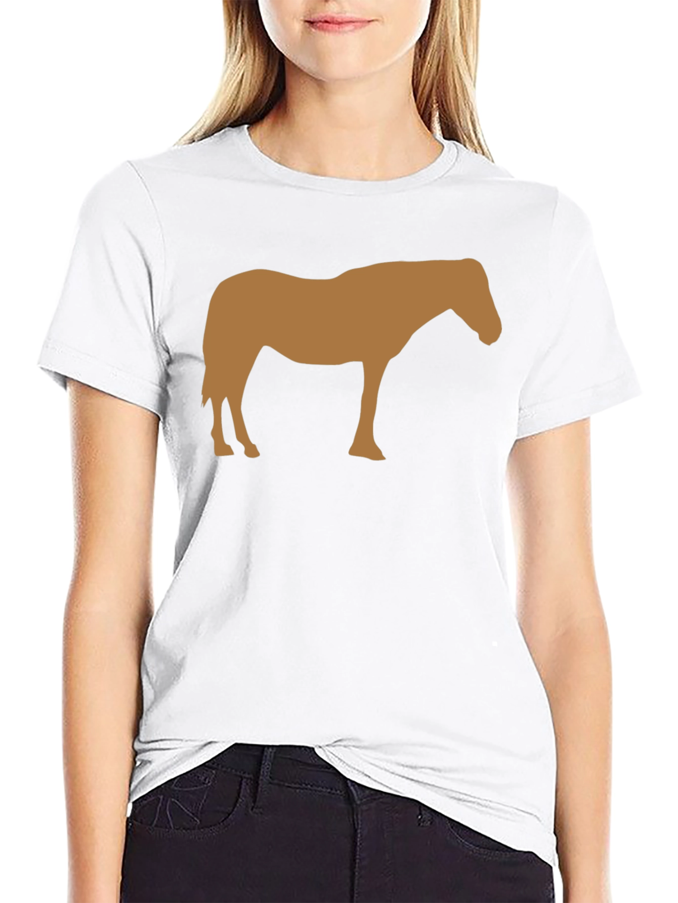 Horse Silhouette Black T-Shirt