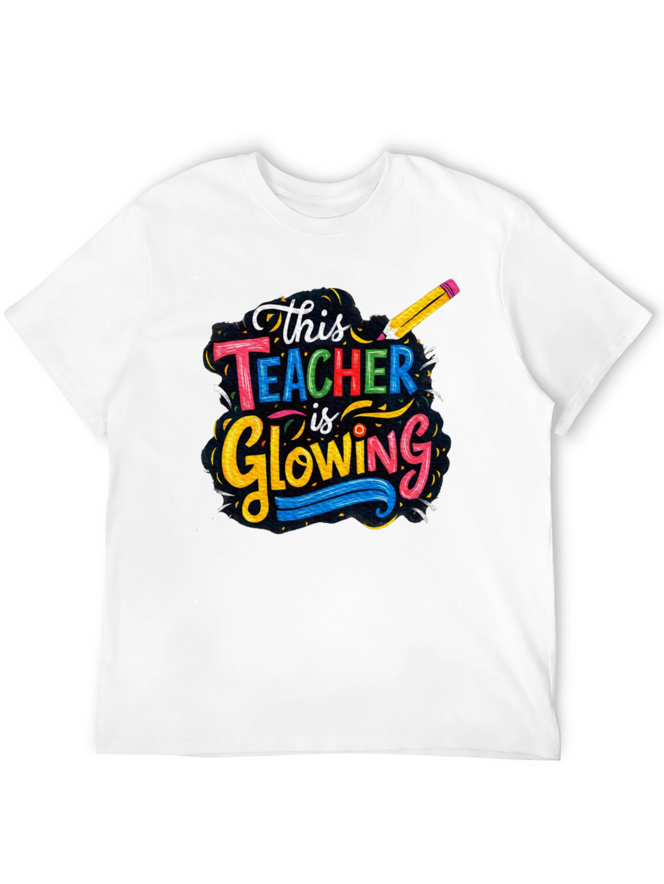 Glowing Teacher Graphic T-Shirt