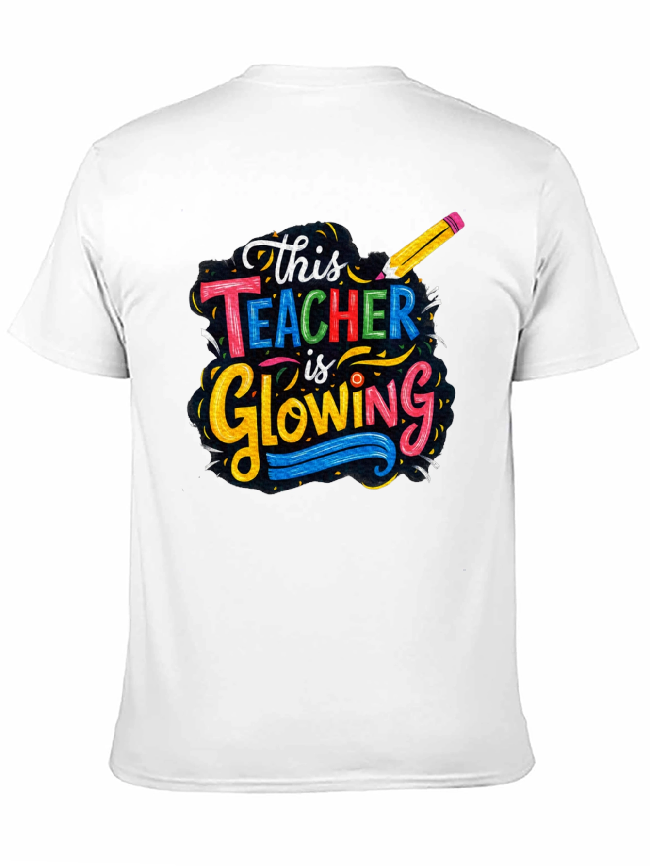 Glowing Teacher Graphic T-Shirt