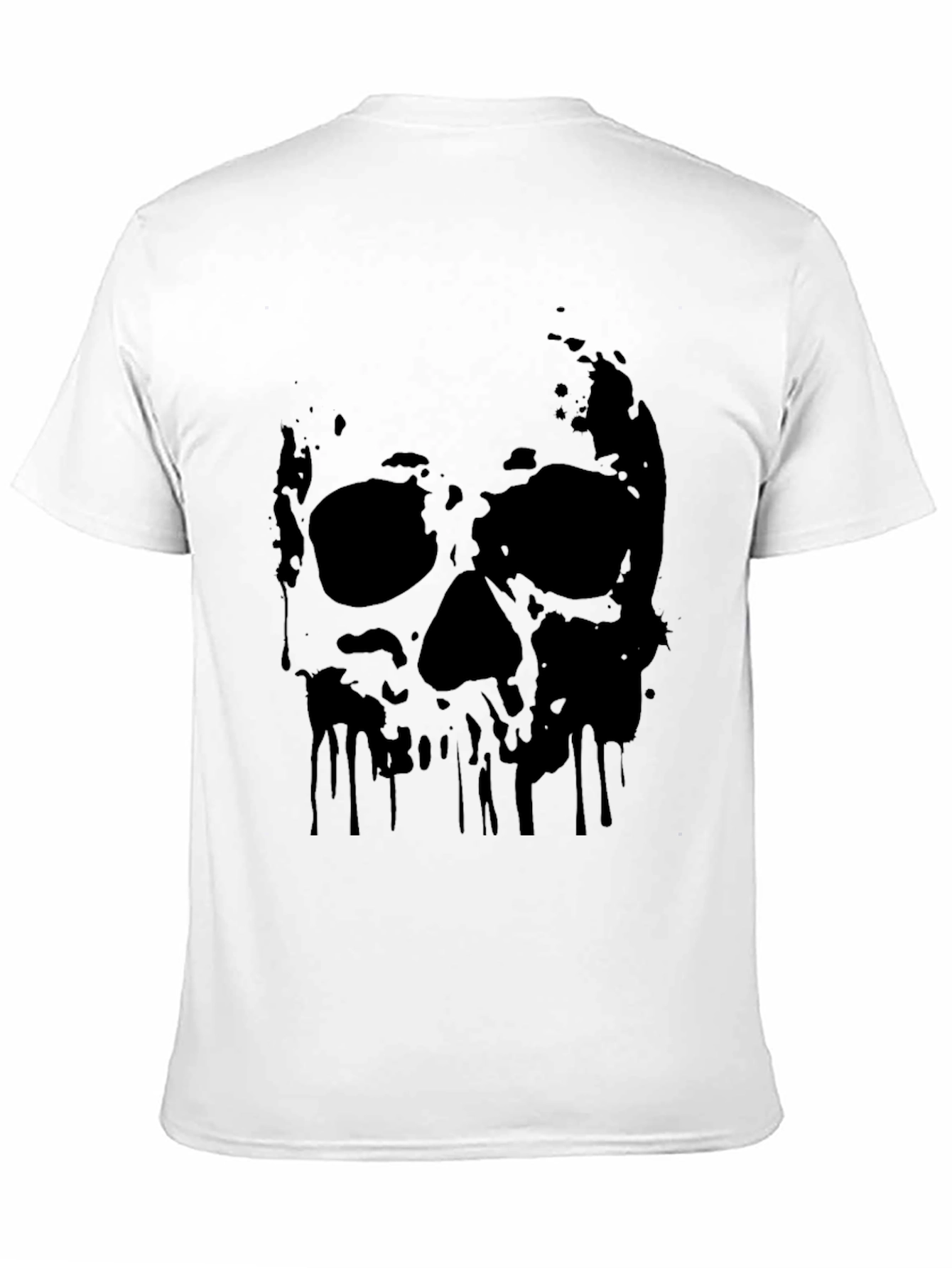 Mens Black Skull Graphic T-Shirt