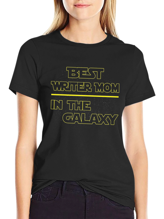 Best Writer Mom Galaxy Black T-Shirt