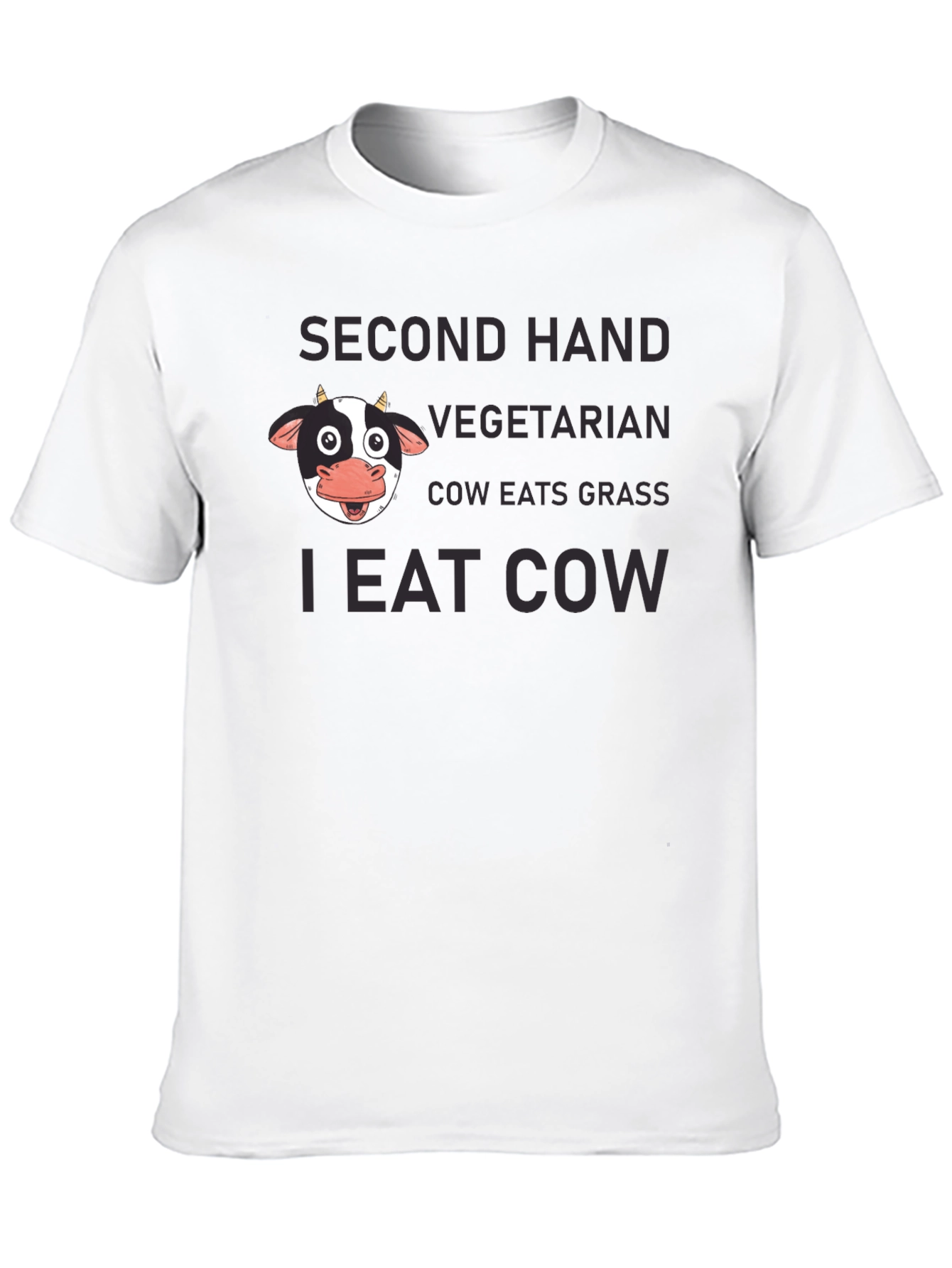 Funny I Eat Cow Black T-Shirt