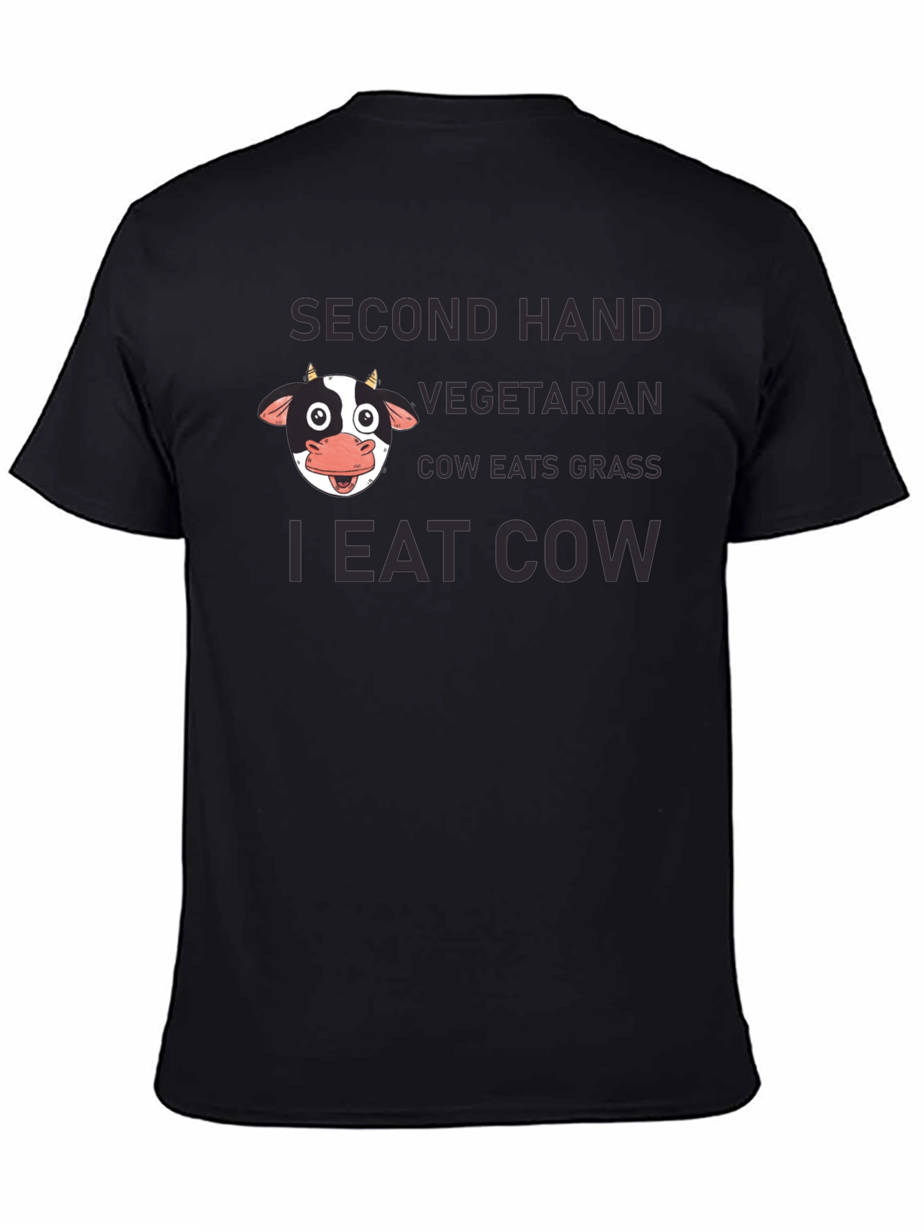 Funny I Eat Cow Black T-Shirt