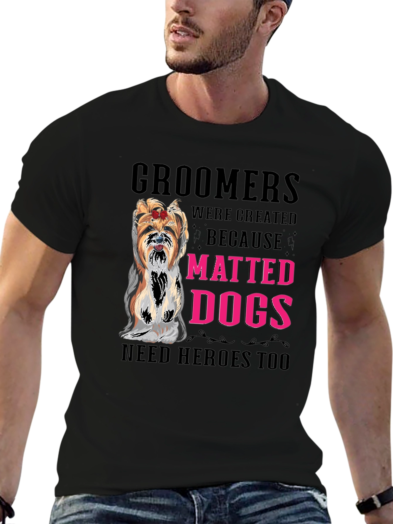 Groomer T-Shirt - Matted Dogs Need Heroes Tee