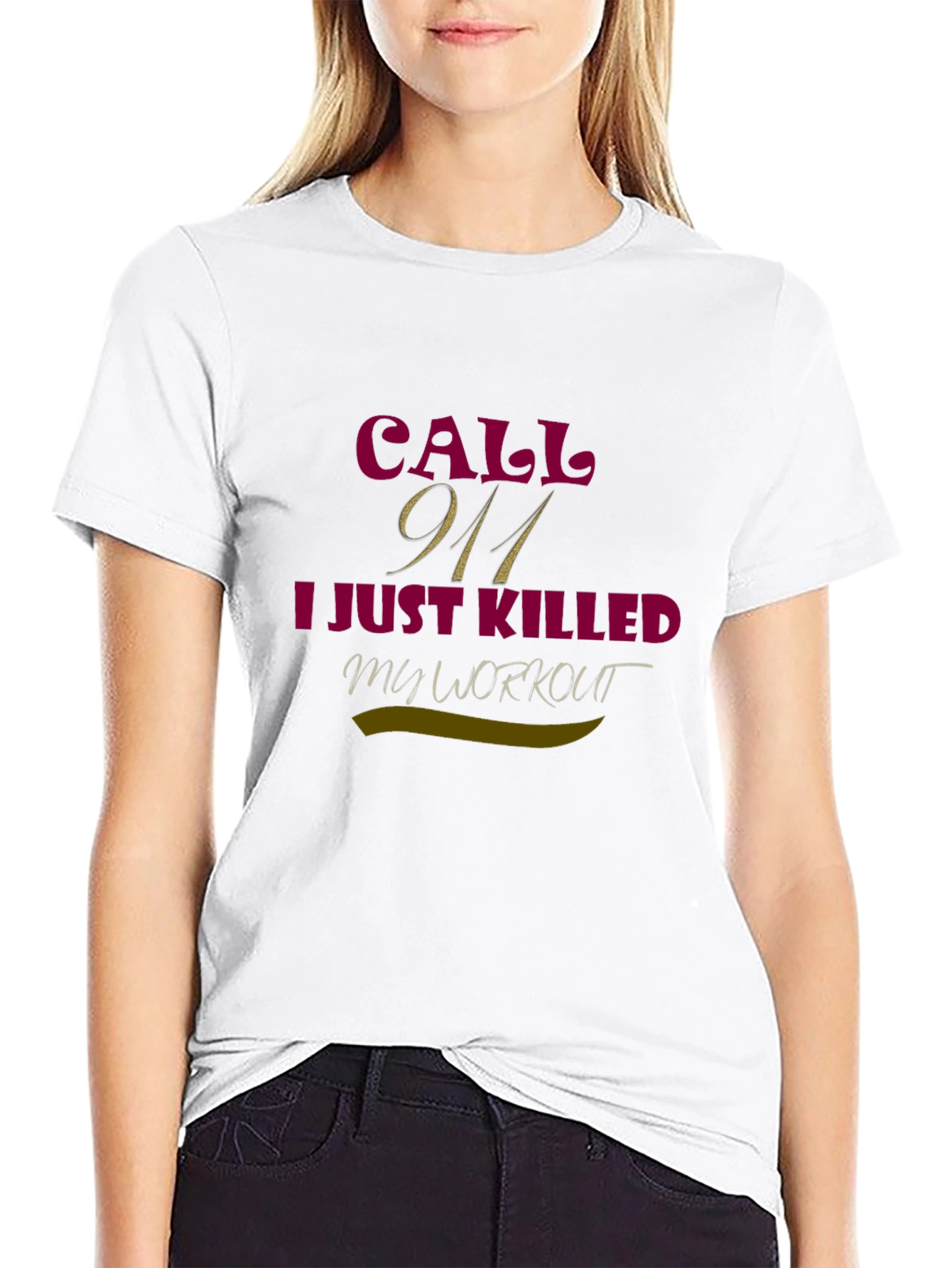 Funny Workout T-Shirt - Call 911
