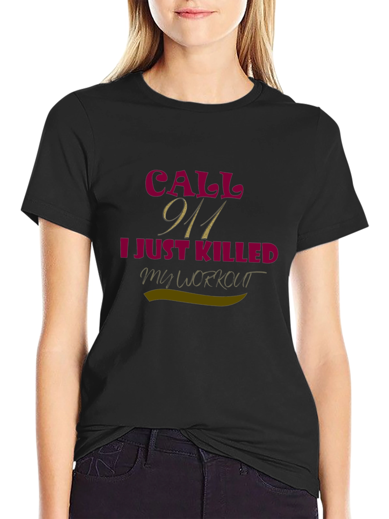 Funny Workout T-Shirt - Call 911