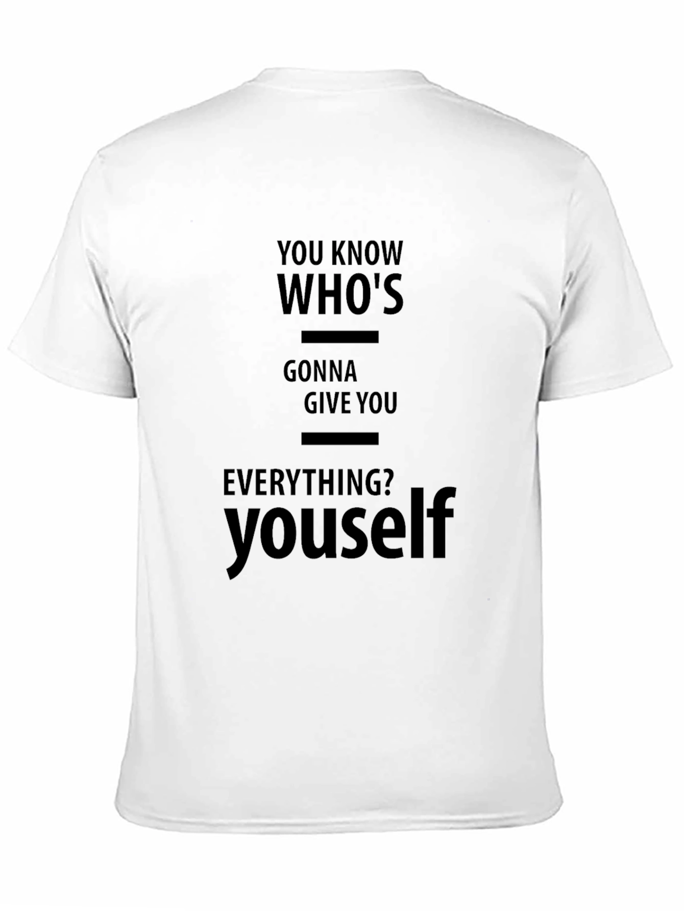 Motivational You-Self Black T-Shirt