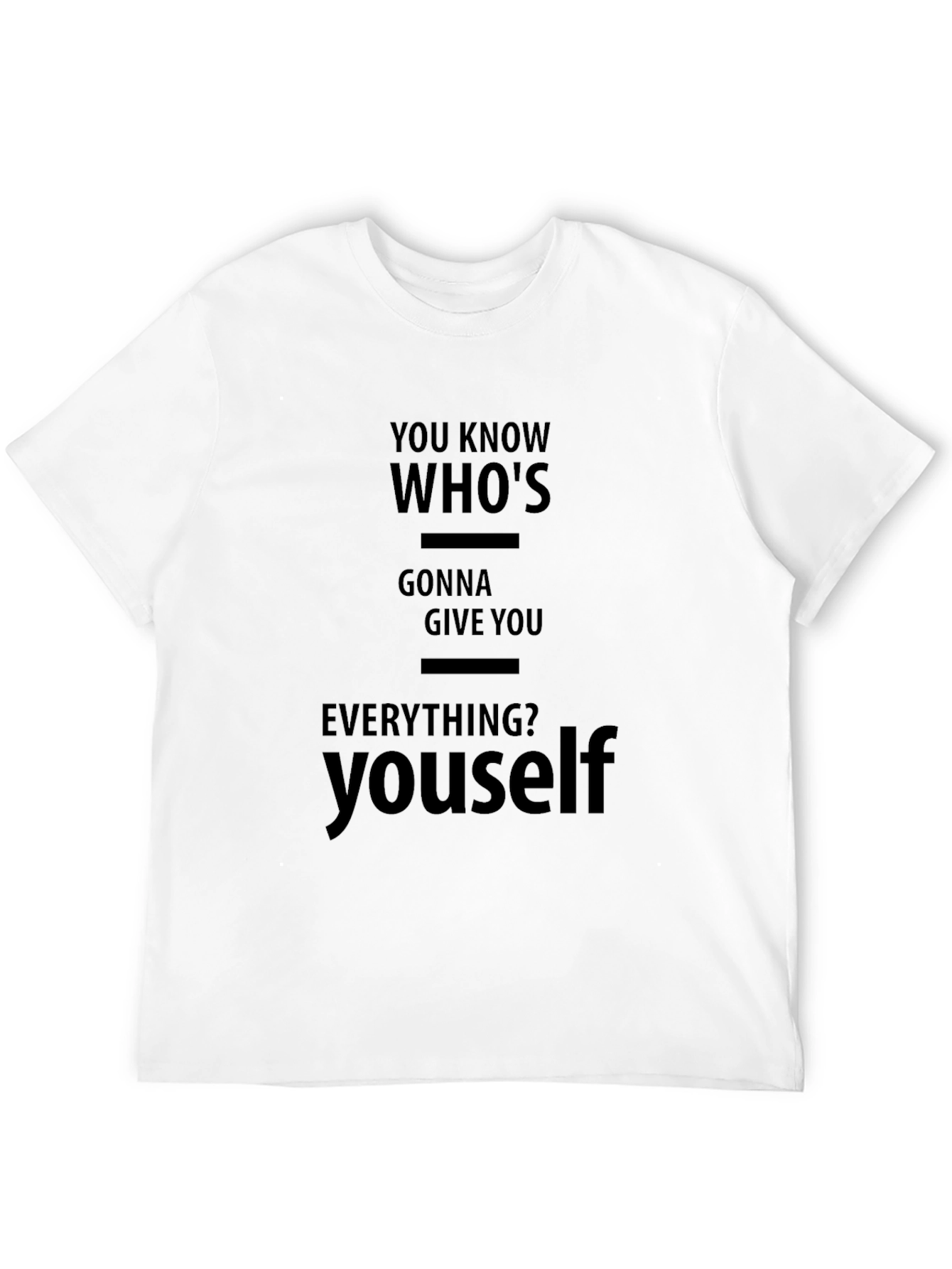 Motivational You-Self Black T-Shirt