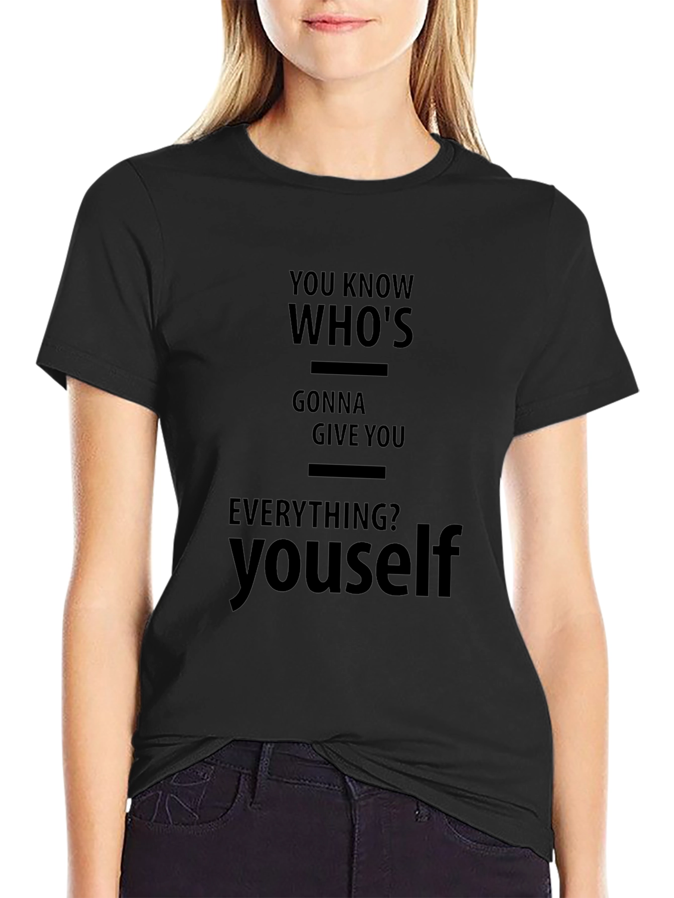 Motivational You-Self Black T-Shirt