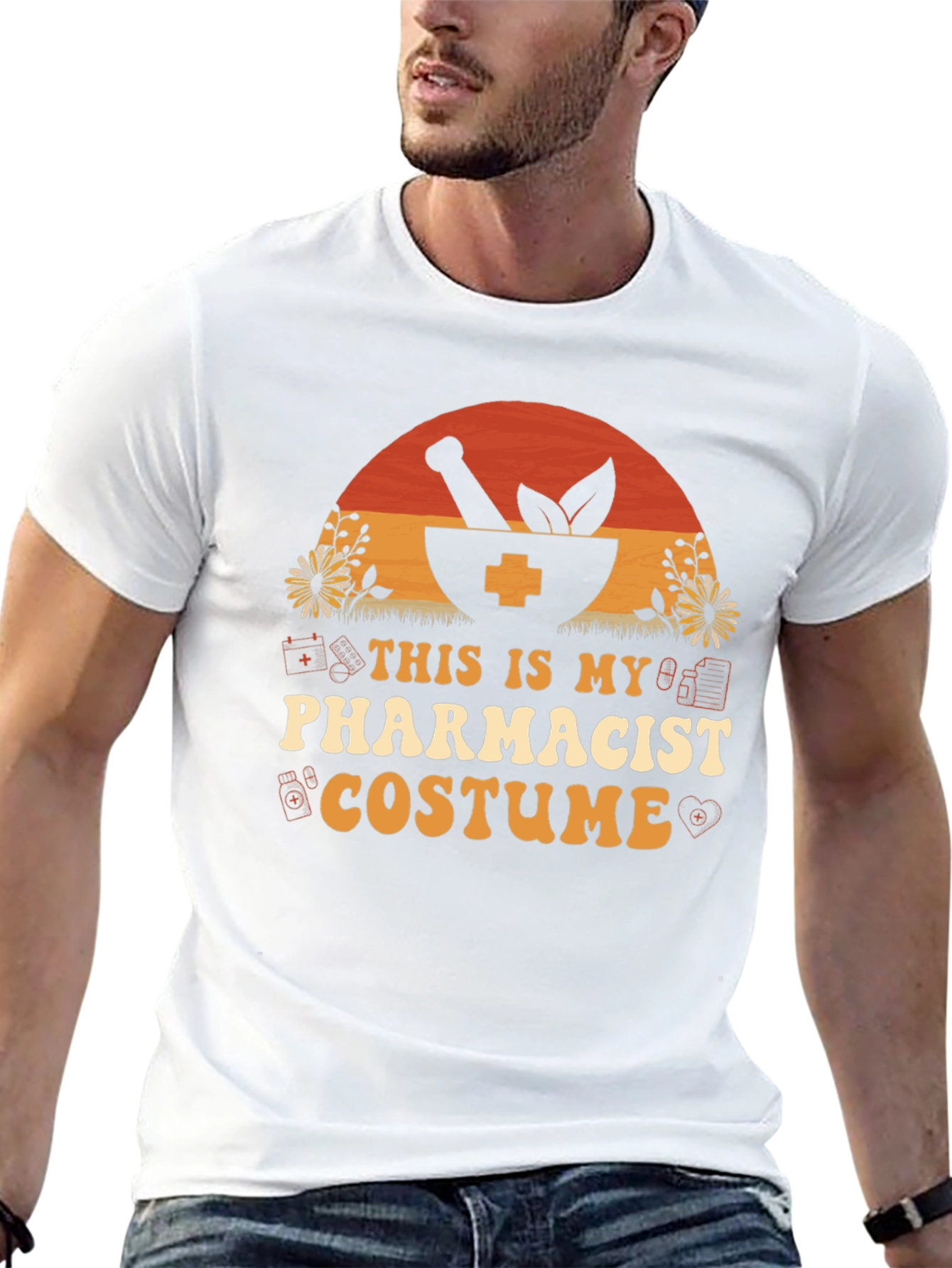 Pharmacist Costume T-Shirt - Novelty Halloween Apparel