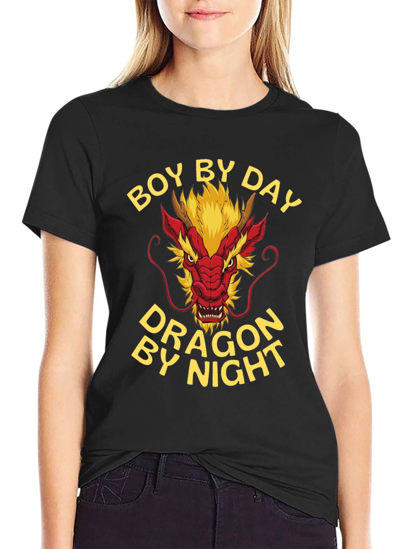 Boy By Day Dragon By Night Graphic Tee