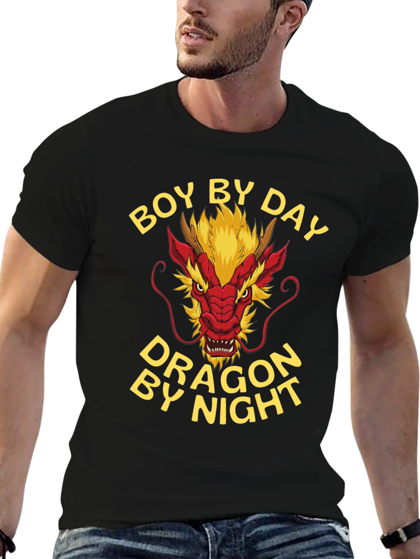 Boy By Day Dragon By Night Graphic Tee