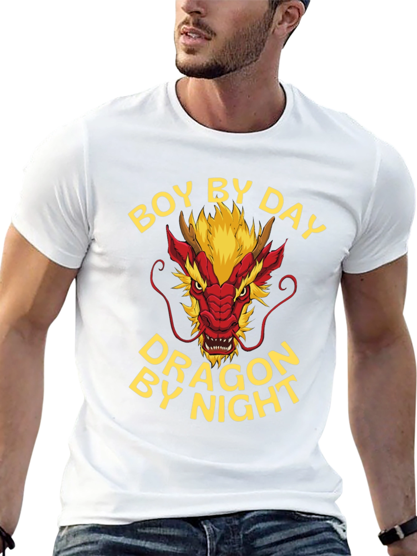 Boy By Day Dragon By Night Graphic Tee