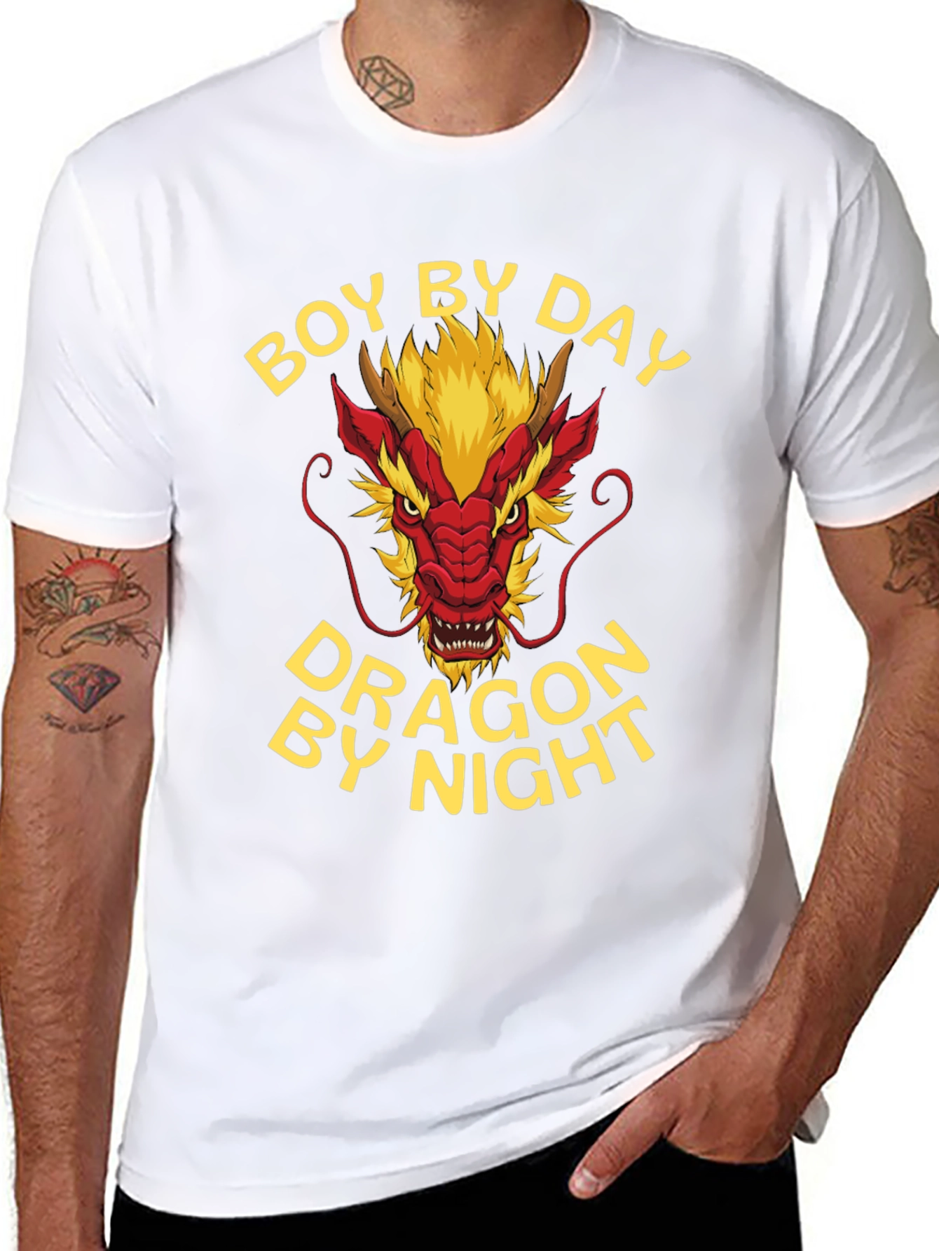 Boy By Day Dragon By Night Graphic Tee