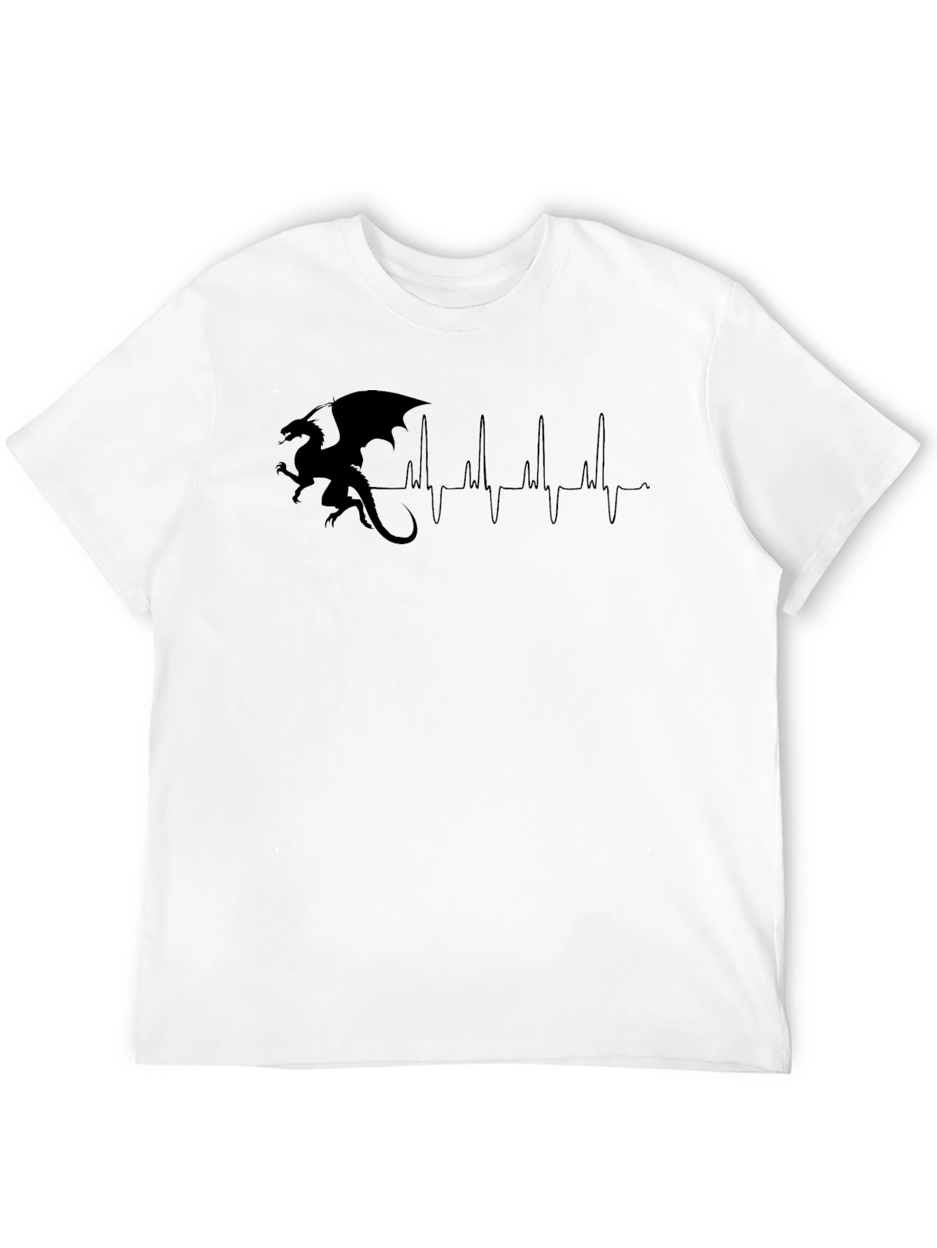 Dragon Heartbeat Graphic Tee - Black