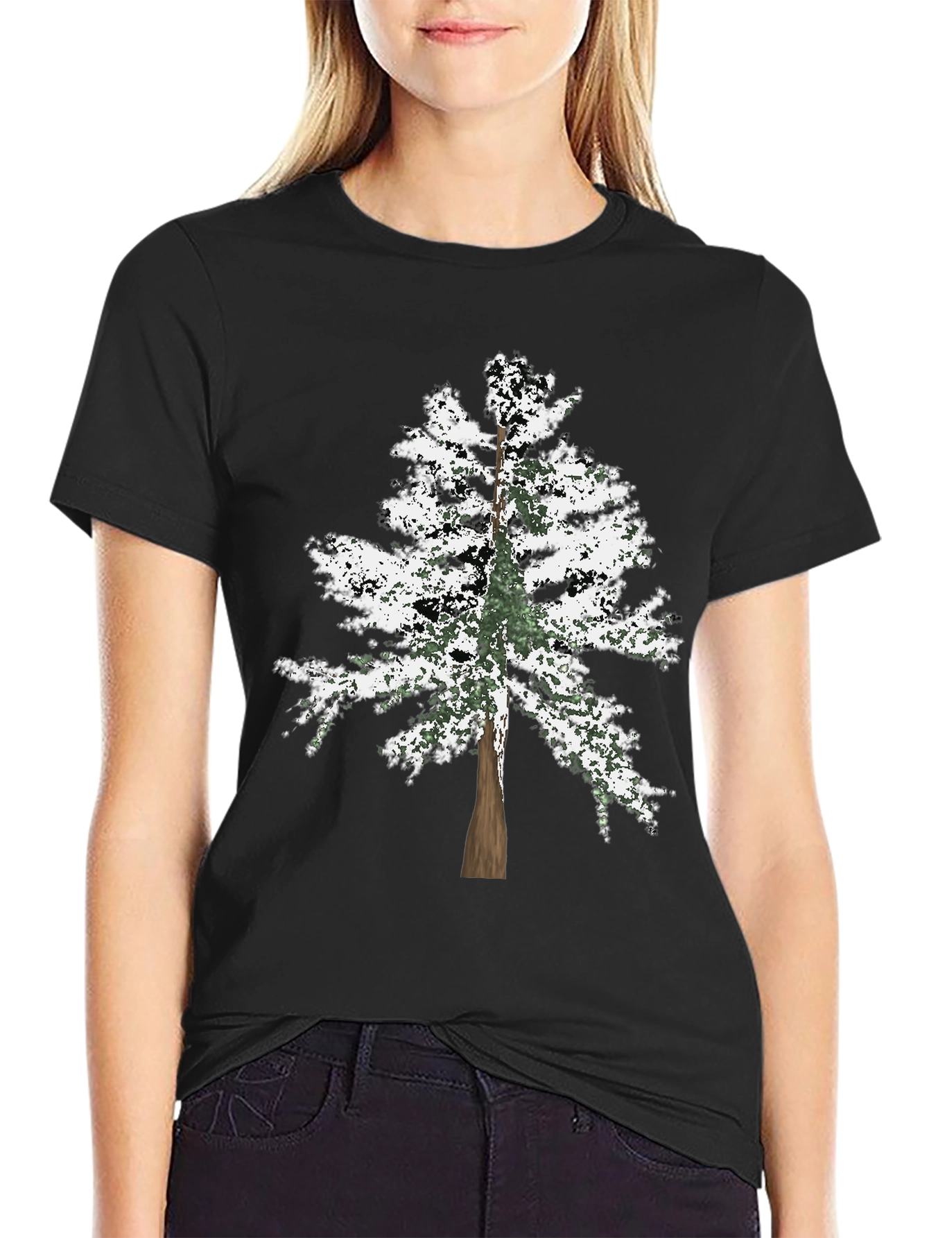 Tree Graphic Black T-Shirt - Nature Lover Tee