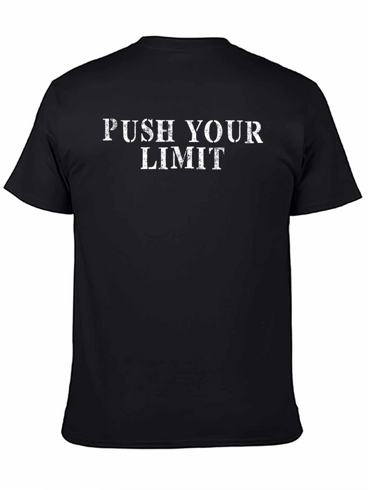 Push Your Limit Black Graphic Tee
