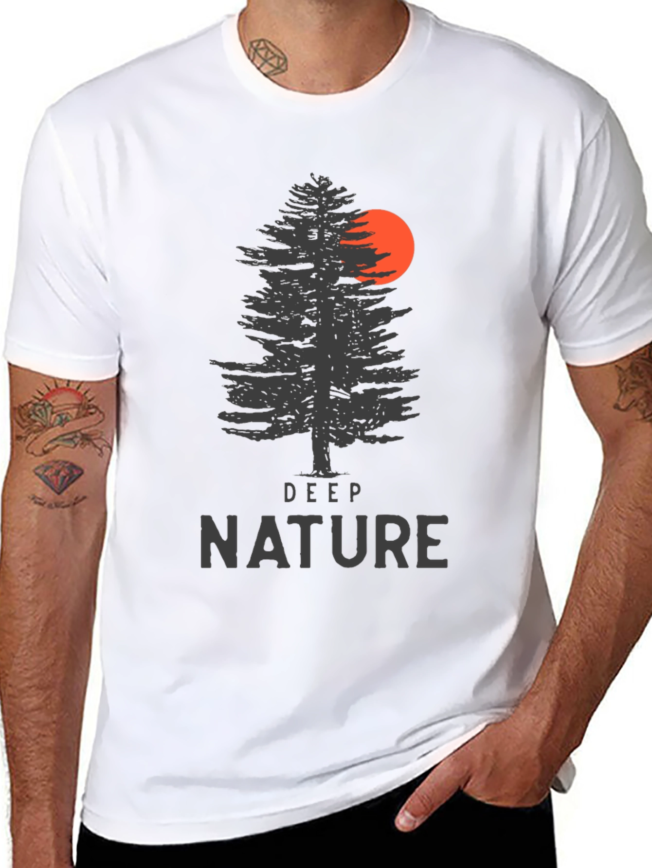 Deep Nature Graphic Tee - Mens Black T-Shirt