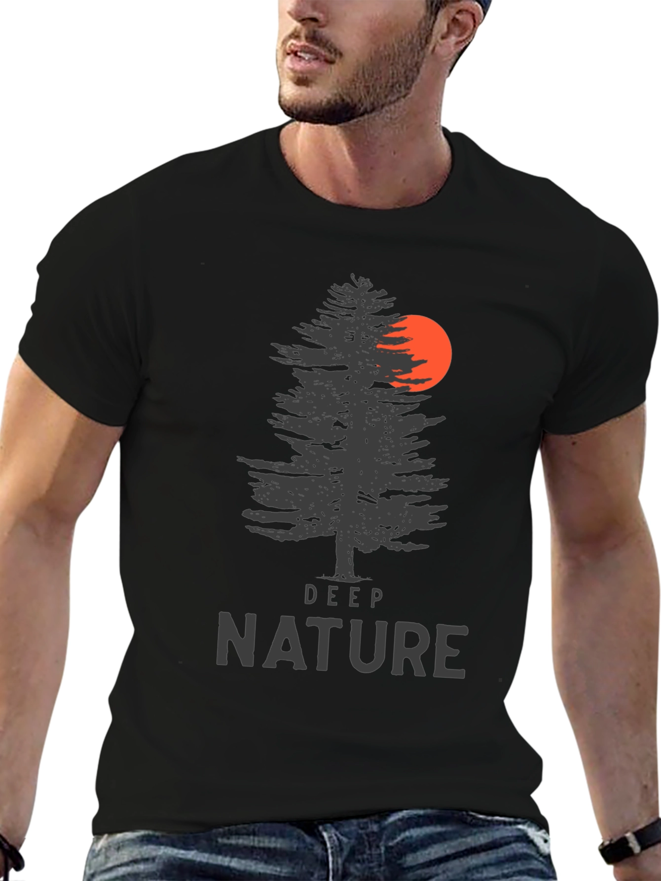 Deep Nature Graphic Tee - Mens Black T-Shirt