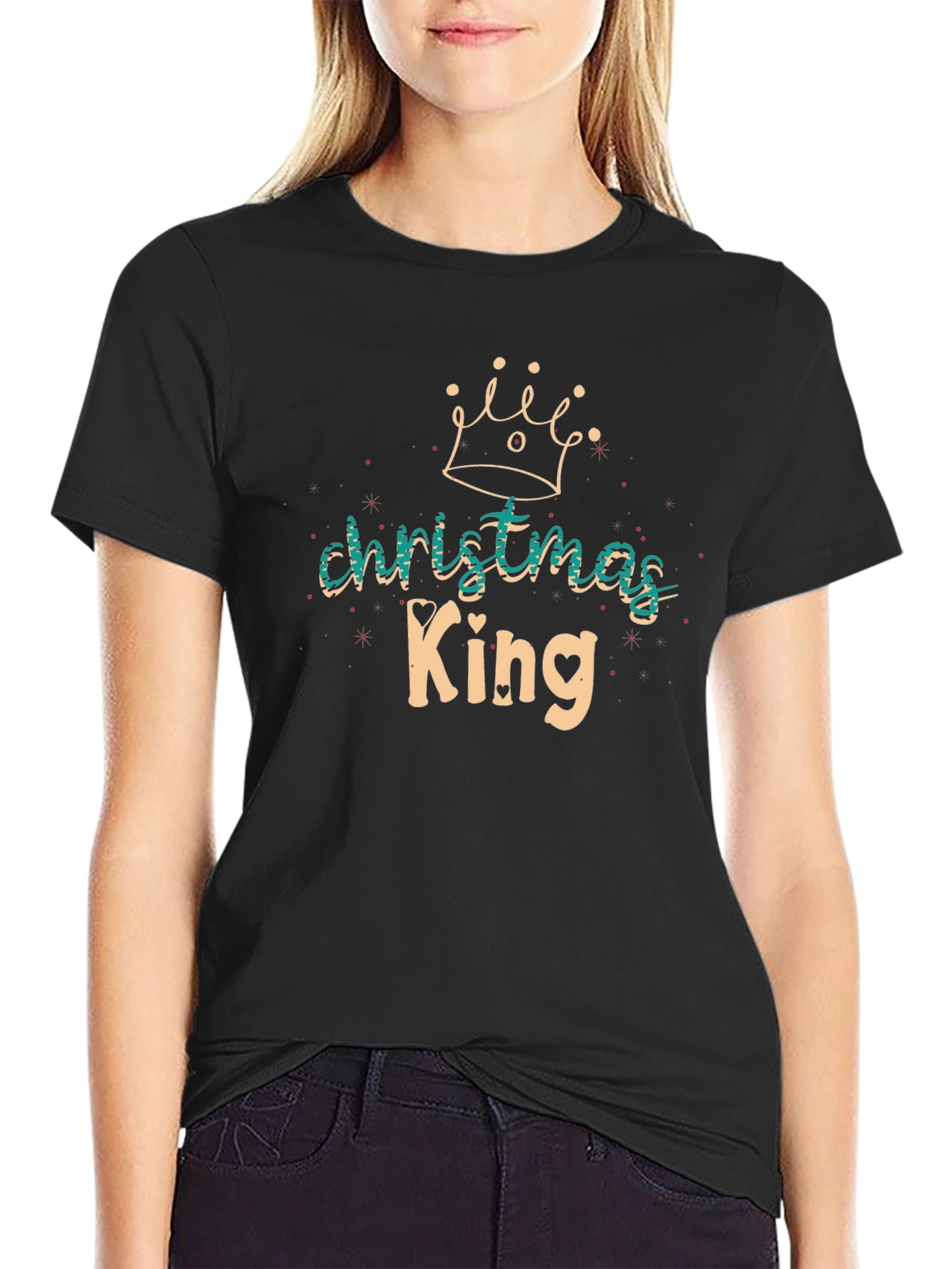 Christmas King Graphic Tee - Holiday Apparel