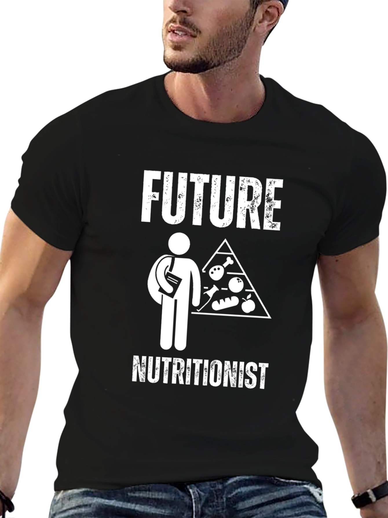 Future Nutritionist Black T-Shirt - Study in Style