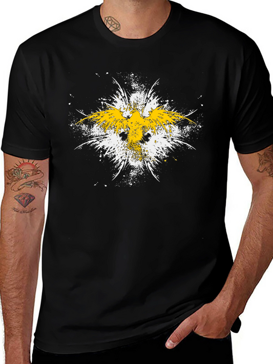 Abstract Eagle Graphic Black T-Shirt