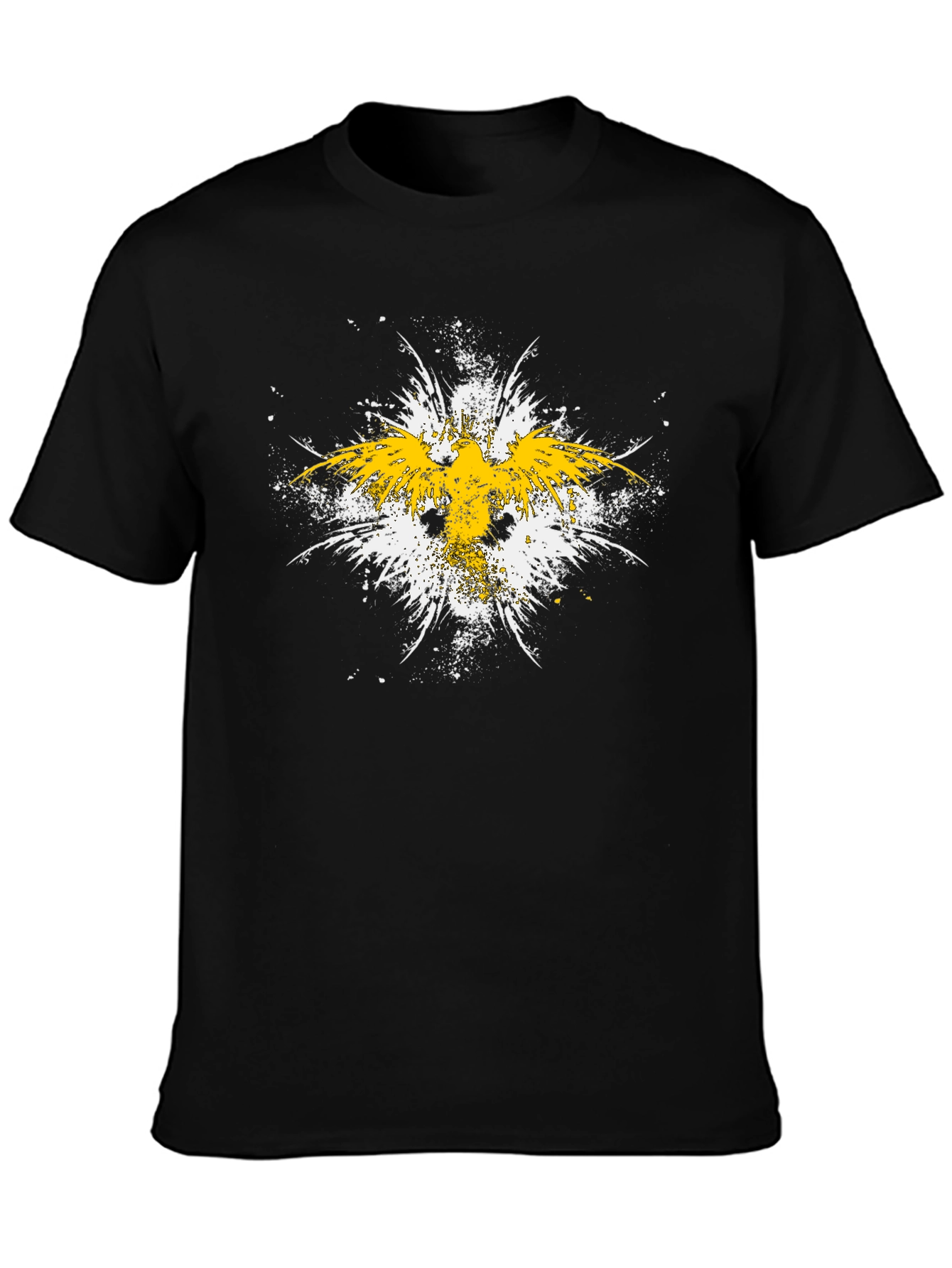 Abstract Eagle Graphic Black T-Shirt