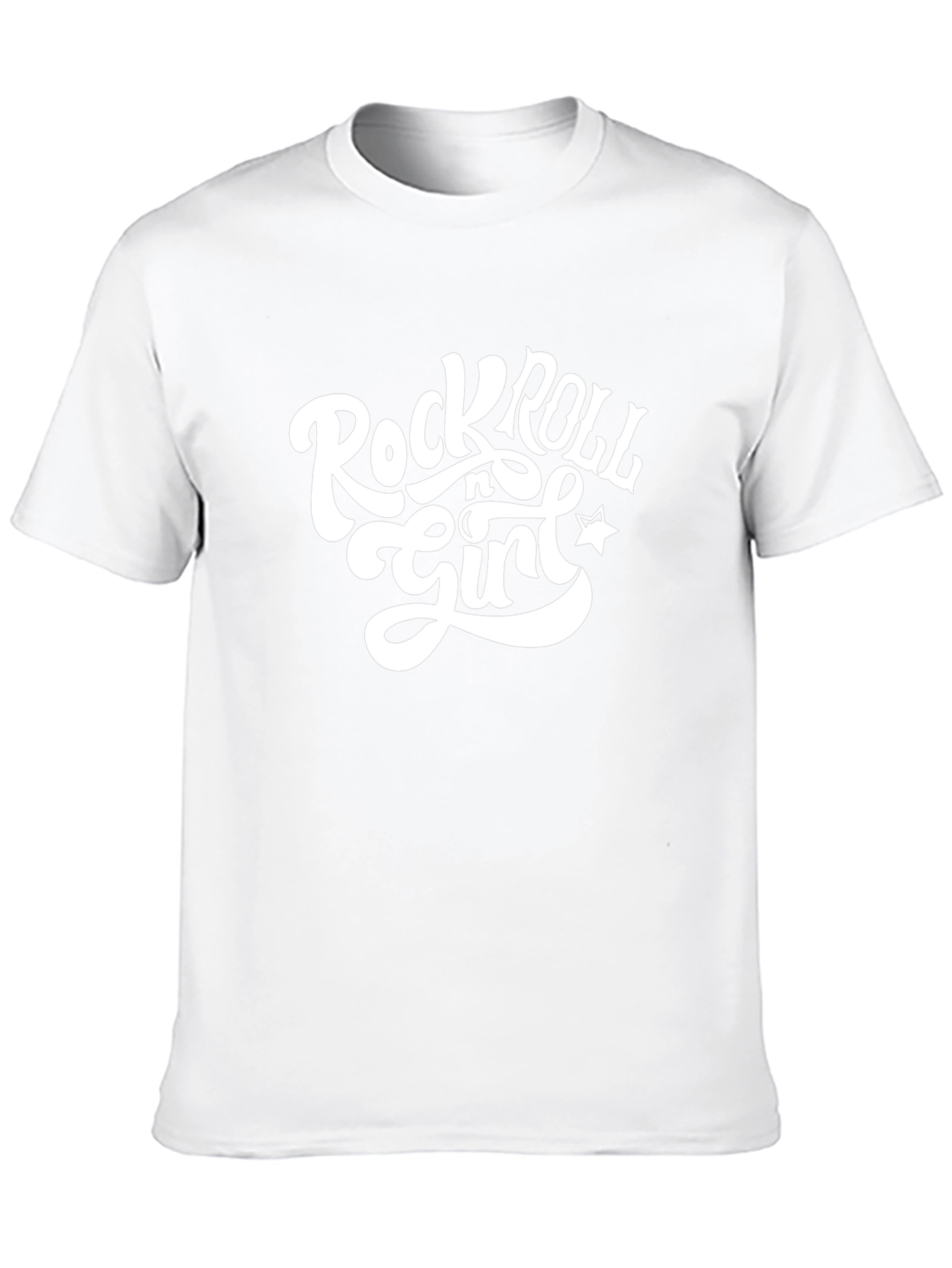 Rock n Roll Girl Black Cotton T-Shirt