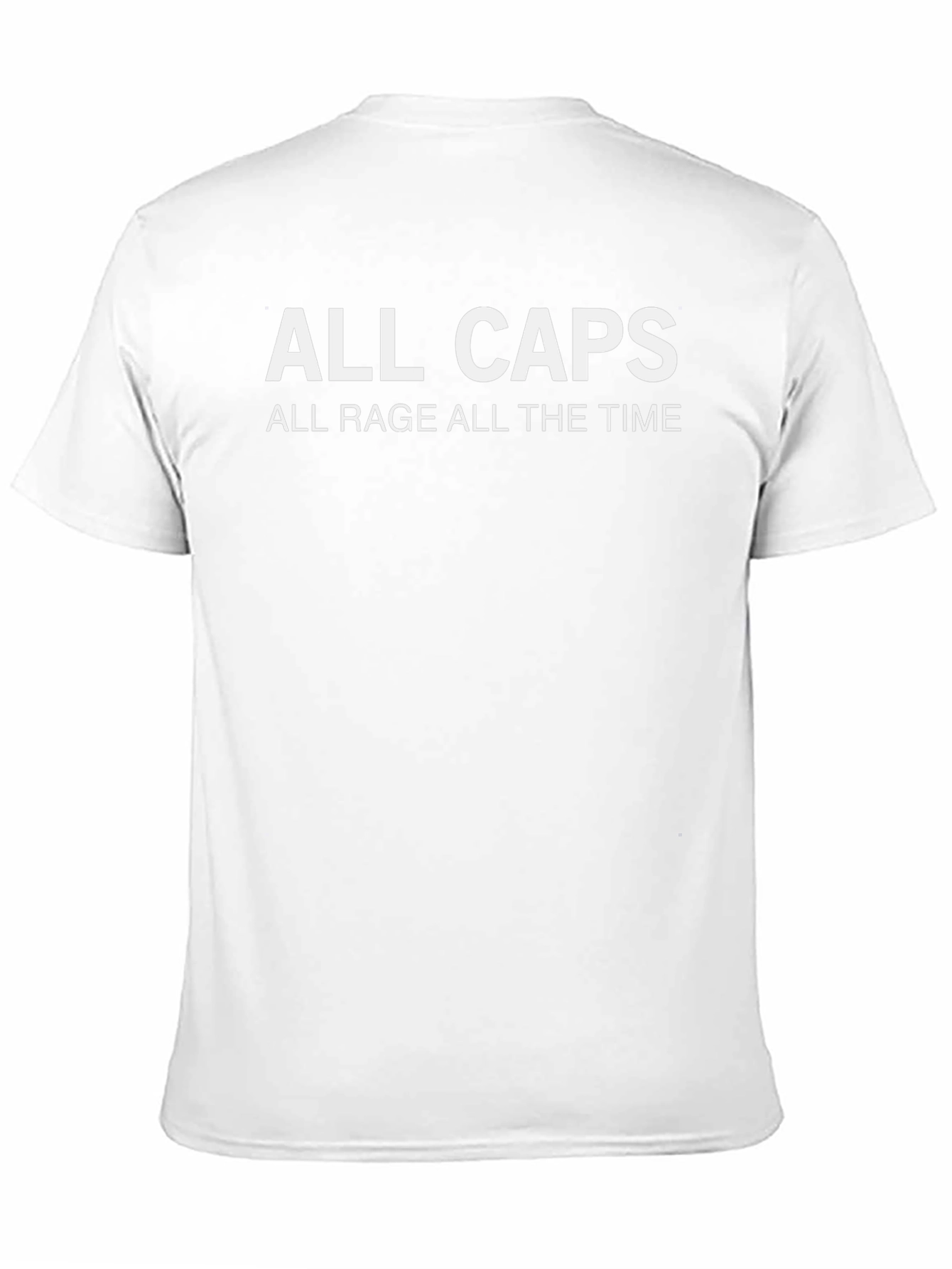All Caps Rage T-Shirt - Bold Statement Tee